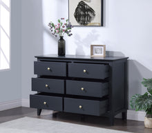 Load image into Gallery viewer, Lucca 6 Drawer Chest - Off Black