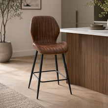 Load image into Gallery viewer, Flavia Counter Stool - Tan PU
