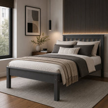 Load image into Gallery viewer, Rebecca Wooden Bed - Grey