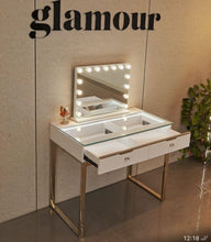 Load image into Gallery viewer, Hollywood Rainbow Lit 2 Drawer Dressing Table