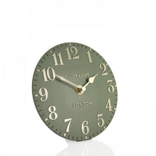 Load image into Gallery viewer, Thomas Kent Arabic 6" Lichen Green Mantel Clock