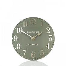 Load image into Gallery viewer, Thomas Kent Arabic 6" Lichen Green Mantel Clock