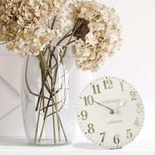 Load image into Gallery viewer, Thomas Kent Arabic 6" Oatmeal Mantel Clock