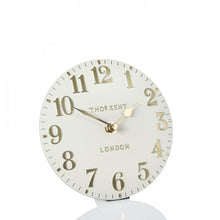 Load image into Gallery viewer, Thomas Kent Arabic 6" Oatmeal Mantel Clock