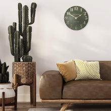 Load image into Gallery viewer, Thomas Kent 12" Arabic Lichen Green Wall Clock