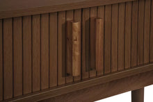 Load image into Gallery viewer, Avino Walnut Fluted Console Table