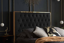 Load image into Gallery viewer, Chiesa Black Fabric Double Bed