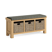 Load image into Gallery viewer, Norfolk Storage Bench with Charcoal Cushion
