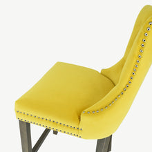 Load image into Gallery viewer, Velvet Bar Stool with Antique Legs