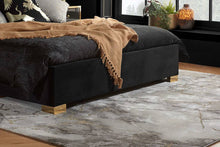 Load image into Gallery viewer, Chiesa Black Fabric Double Bed