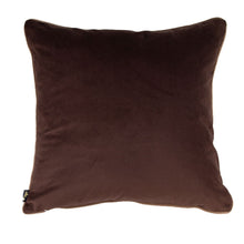 Load image into Gallery viewer, Malini Paul Moneypenny Twofaced Chocolate/Taupe 59x59cm Cushion