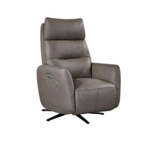 Load image into Gallery viewer, Seren Power Swivel Recliner - Dark Taupe Leather