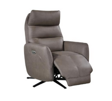 Load image into Gallery viewer, Seren Power Swivel Recliner - Dark Taupe Leather