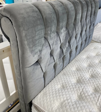 Load image into Gallery viewer, Harper Grey Ottoman Bed