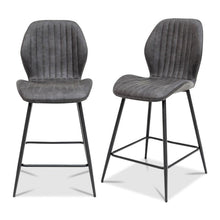 Load image into Gallery viewer, Stacey Counter Stool - Charcoal PU