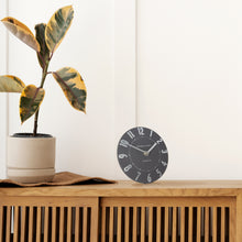 Load image into Gallery viewer, Thomas Kent Mulberry 6" Graphite Silver Mantel Clock