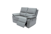 Load image into Gallery viewer, Canelo Grey Leather 2 Seat Electric Recliner