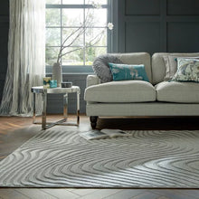 Load image into Gallery viewer, Lustre Silver Ripple Rug