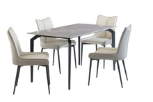 Load image into Gallery viewer, Lucca Dining Chair Grey/Light Grey with Black Legs