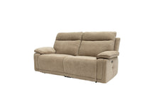 Load image into Gallery viewer, Clarence Fabric Electric 3 Seater Recliner - Camel