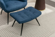 Load image into Gallery viewer, Katya Accent Chair & Stool in Denim Blue