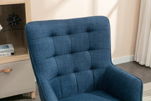 Load image into Gallery viewer, Katya Accent Chair & Stool in Denim Blue