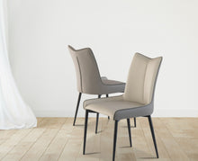 Load image into Gallery viewer, Lucca Dining Chair Grey/Light Grey with Black Legs