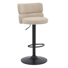 Load image into Gallery viewer, Macy Brushed Velvet Cream Stool