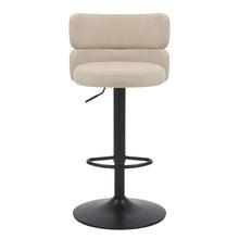 Load image into Gallery viewer, Macy Brushed Velvet Cream Stool