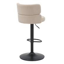 Load image into Gallery viewer, Macy Brushed Velvet Cream Stool