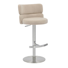 Load image into Gallery viewer, Macy Brushed Velvet Cream Stool