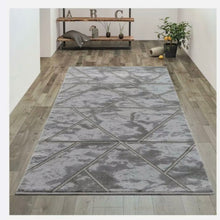 Load image into Gallery viewer, Green/Grey Geometric Rug