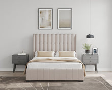 Load image into Gallery viewer, Maisie Upholstered Bed - Beige