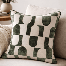 Load image into Gallery viewer, Malini Paul Moneypenny Chillpill Sage 43x43cm Cushion