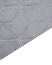 Load image into Gallery viewer, Faux Fur Honeycomb Grey Rug