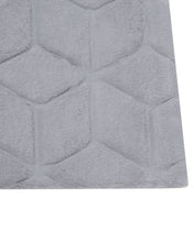 Load image into Gallery viewer, Faux Fur Honeycomb Grey Rug