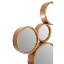Load image into Gallery viewer, Large Gold Bubble Metal Wall Mirror
