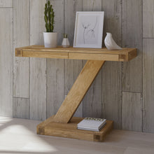 Load image into Gallery viewer, Oak Z Console Table