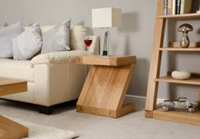 Load image into Gallery viewer, Oak Z Lamp Table