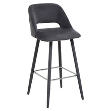 Load image into Gallery viewer, Watson Grey Velvet Bar Stool
