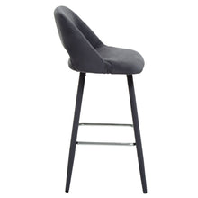 Load image into Gallery viewer, Watson Grey Velvet Bar Stool