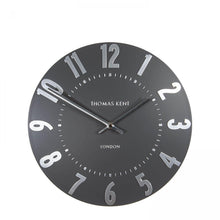 Load image into Gallery viewer, Thomas Kent Mulberry 12" Graphite Silver Wall Clock