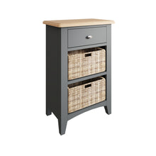 Load image into Gallery viewer, Grey 1 Drawer 2 Basket Cabinet