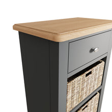 Load image into Gallery viewer, Grey 1 Drawer 2 Basket Cabinet