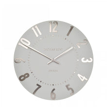 Load image into Gallery viewer, Thomas Kent Mulberry 12" Silver Cloud Wall Clock