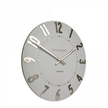 Load image into Gallery viewer, Thomas Kent Mulberry 12" Silver Cloud Wall Clock