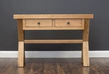 Load image into Gallery viewer, Oak X Console Table