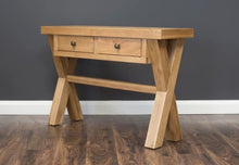 Load image into Gallery viewer, Oak X Console Table