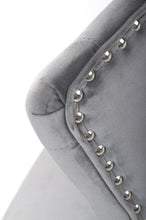 Load image into Gallery viewer, Rosario Brushed Velvet Grey Bar Stool