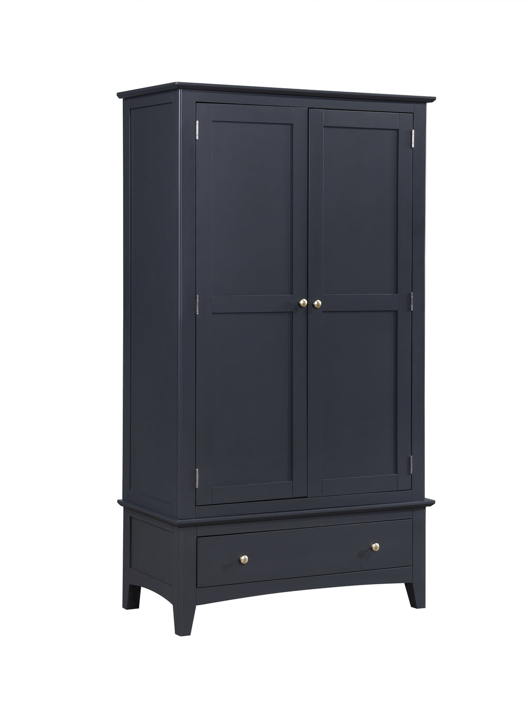 Lucca 2 Door Wardrobe - Off Black